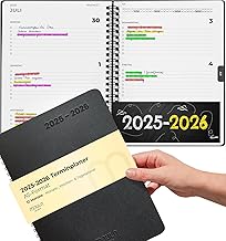 Agenda 2026, format A5, pour enseignants, étudiants, universitaires 2025-2026 – Agenda semainier – Agenda avec calendrier 2025 2026 – Juillet 2025 à juillet 2026 à juillet 2026