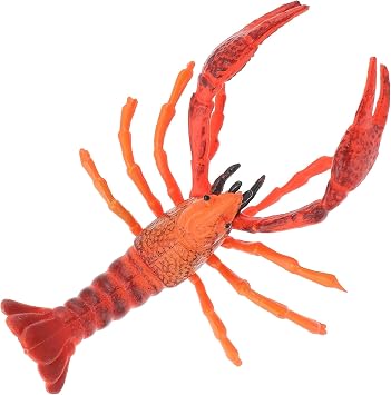 Beavorty 1Pcs Artificial Simulation Lobster Educational Fishing Lobster Plastic Lobster Model Soft Seafood Sea Creature Ornament for Photo Props Party Decor