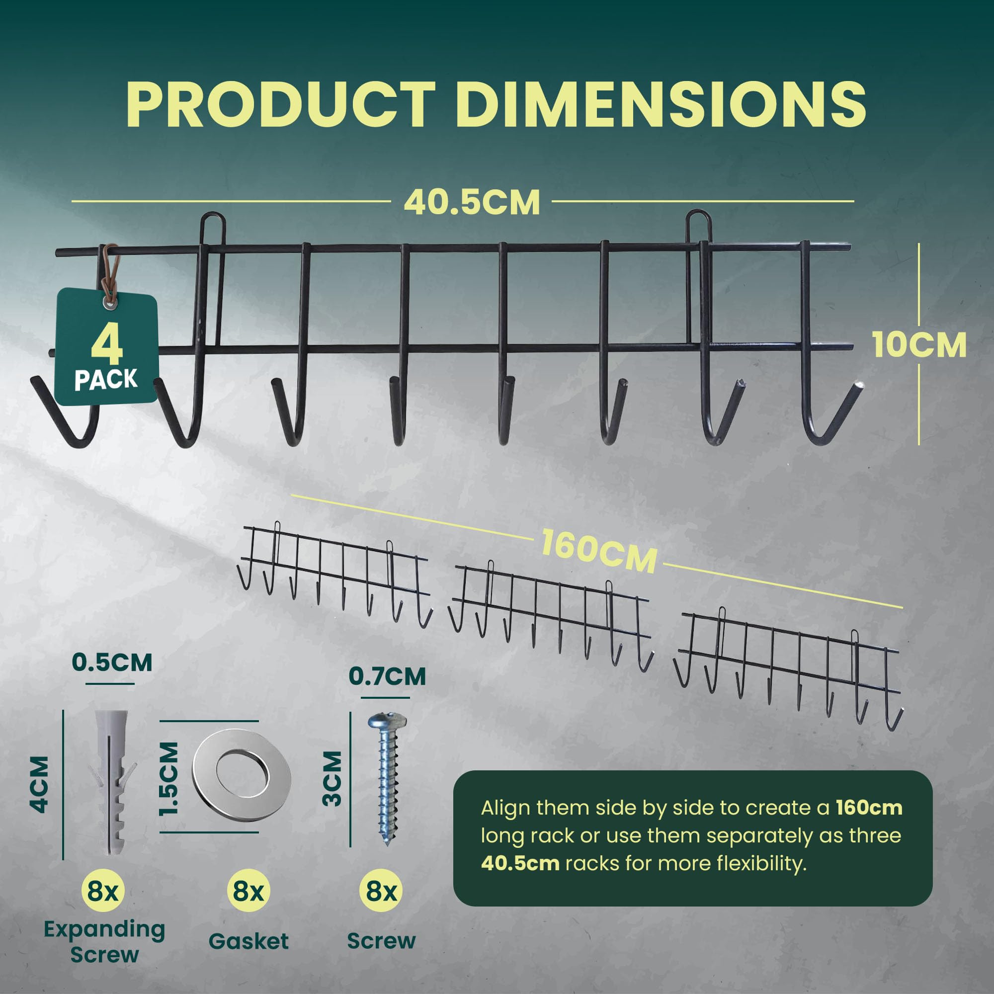 Image secondaire de Étagère de Jardin Green Haven 160 cm - Organisateur Métallique pour Outils