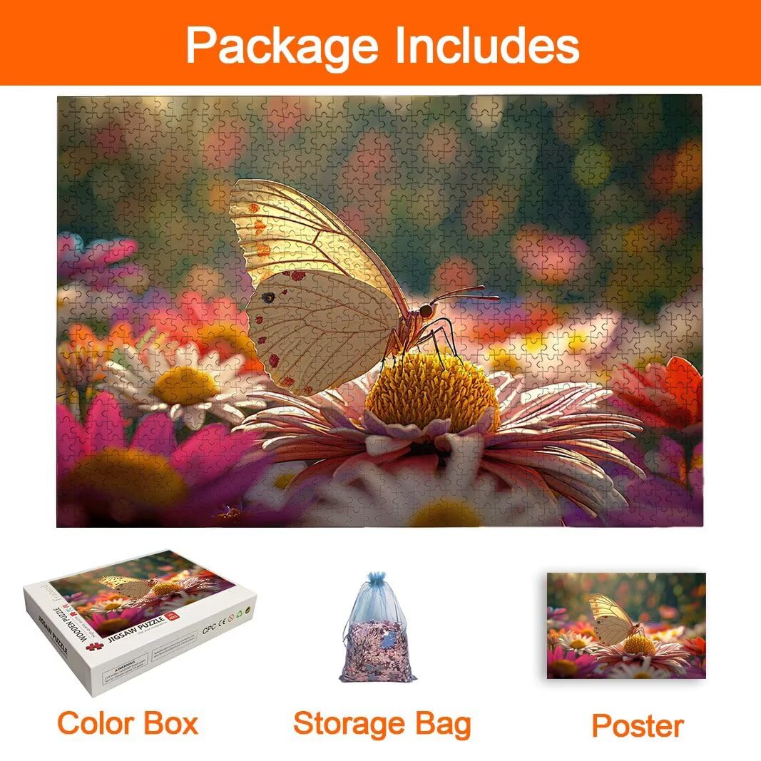 Puzzle 2000 Pezzi, Puzzle Farfalla, Misura: 100x71cm, Regalo Donna -8795