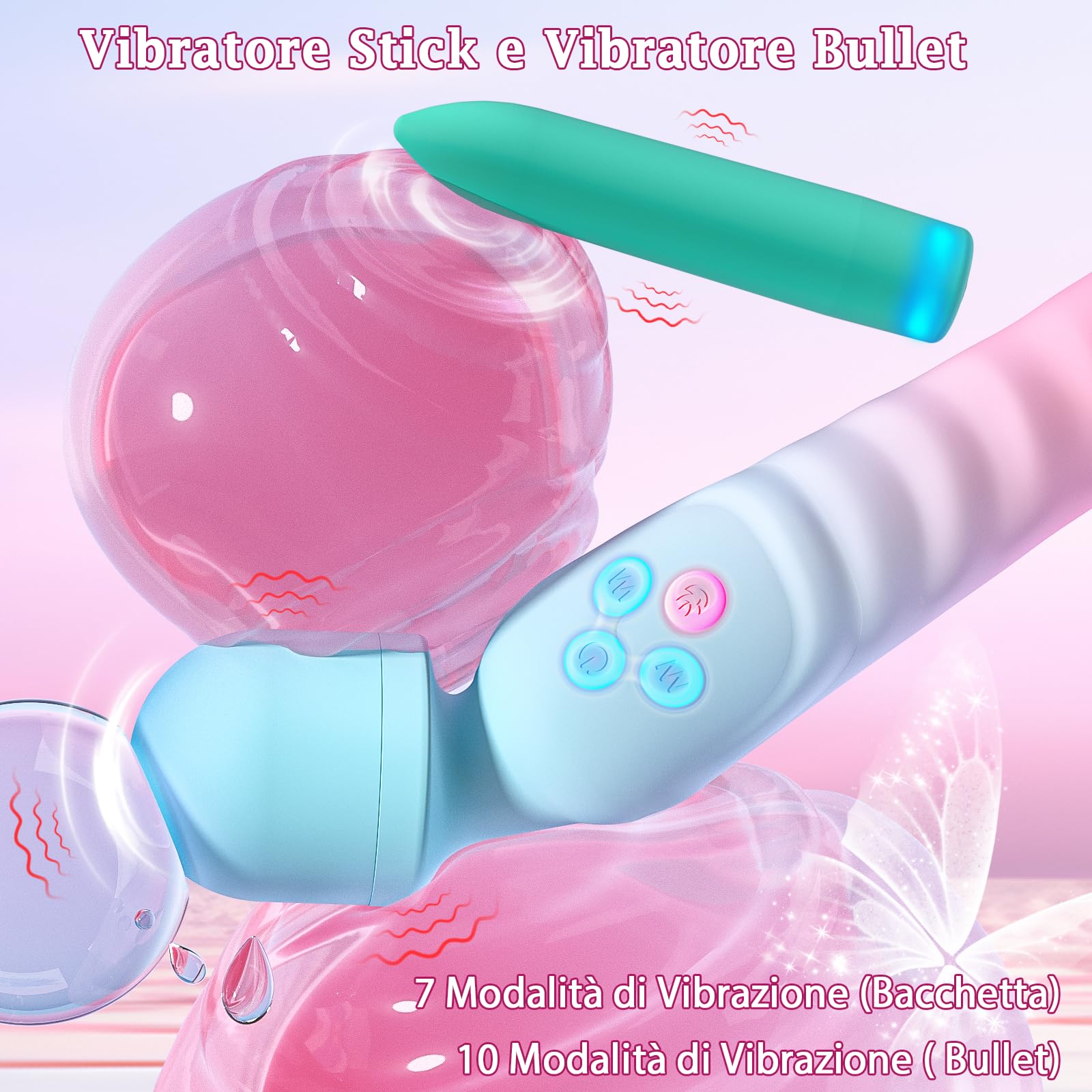 Sex Toýs Vibratori Female Plug - Sextoyse Dildo per donne e uomini Stimolatore anale Stimolatore clitorideo anale Giocattolo sessuale per adulti con 7 + 10 modalità di vibrazione, vibratore Bullet