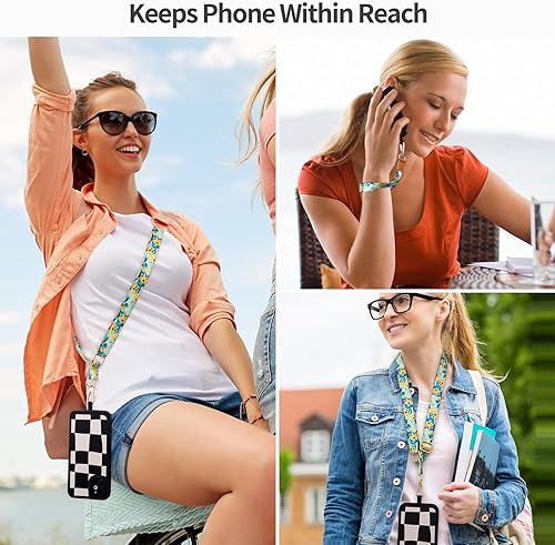 Miniatura 76 de Cordón para teléfono celular, correa cruzada para teléfono, correa de muñeca, cordones para llaves, correas de hombro ajustables universales