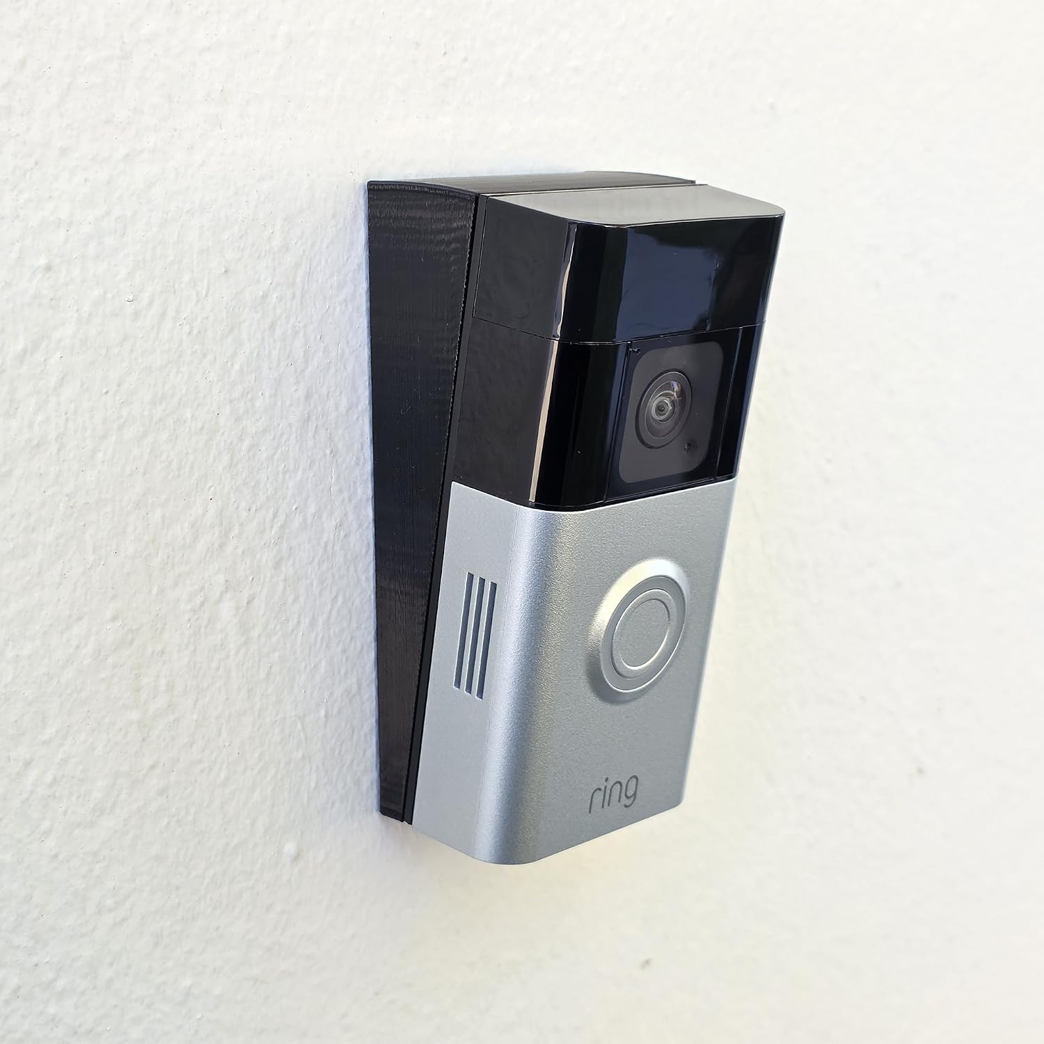 Vertical Angle Wedge Mount Compatible with Ring Battery Doorbell Plus & Ring Battery Doorbell Pro, 10 Degree Up/Down Bracket, 3D Printed, UV Resistant.