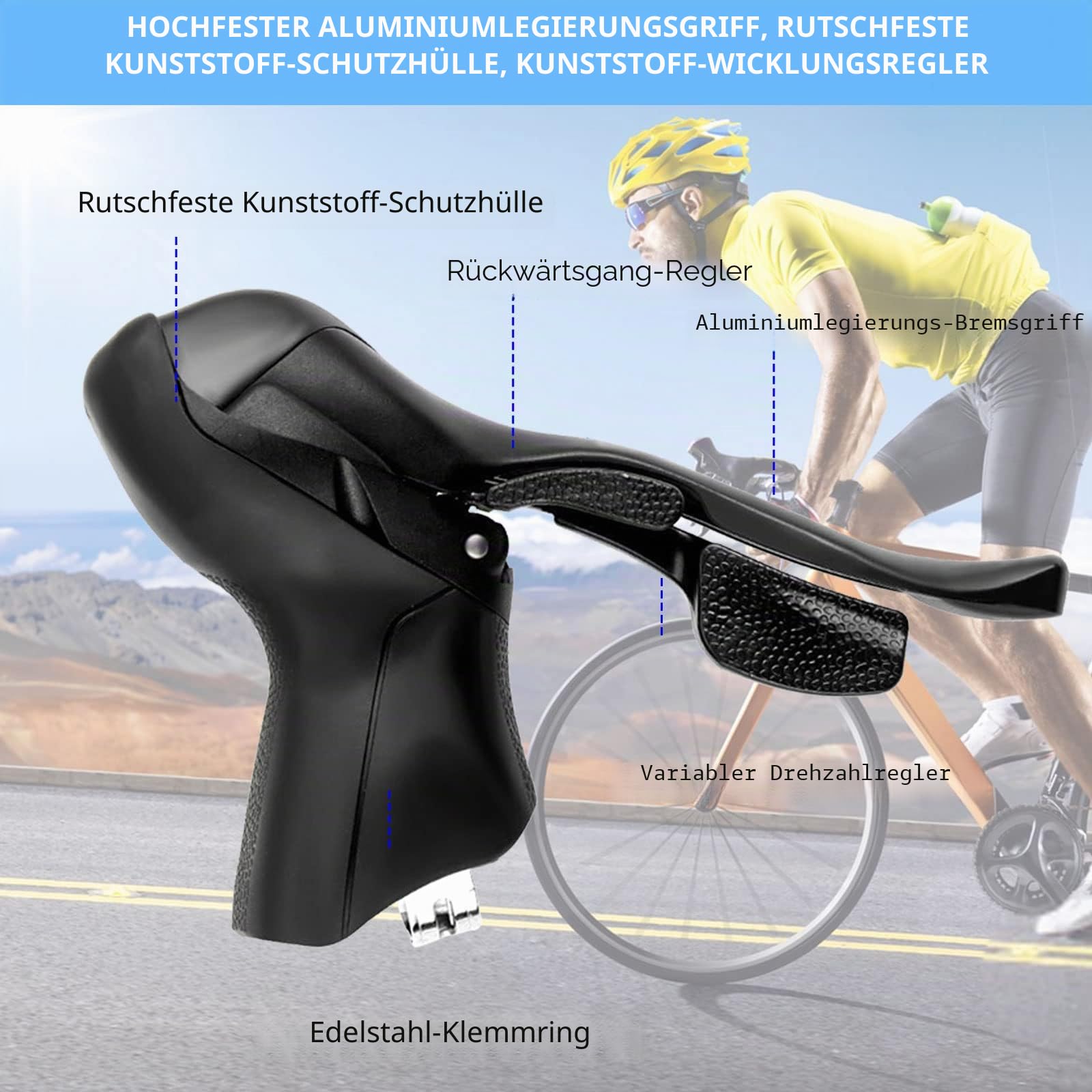 1 Paar Rennrad Schalthebel, 3 x 7 21 Speed Geschwindigkeit | Dual Control Schalthebel für Mountainbike Lenker Bremshebelgriffe zum Radfahren (L3 x R7 Speed)