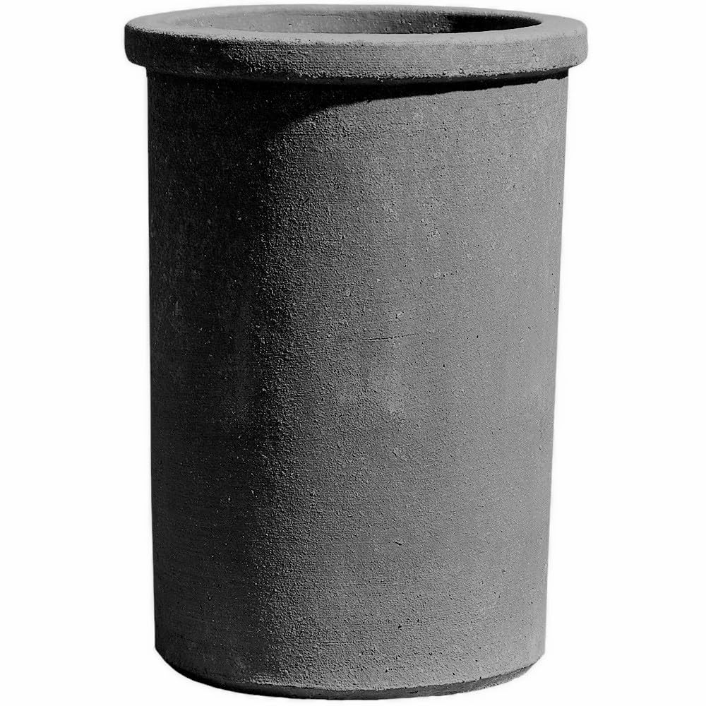 Botellero decorativo de terracota gris lava Glacette Art Design Ø 10 cm H 19 cm
