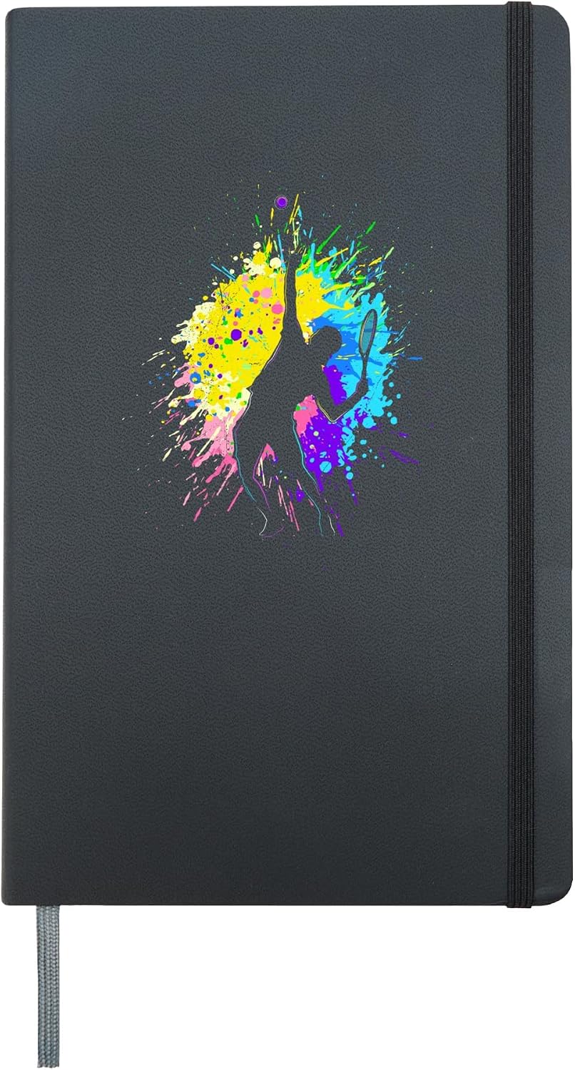 Tennis serve tennis player art Tennis player Hardcover Journal, Black