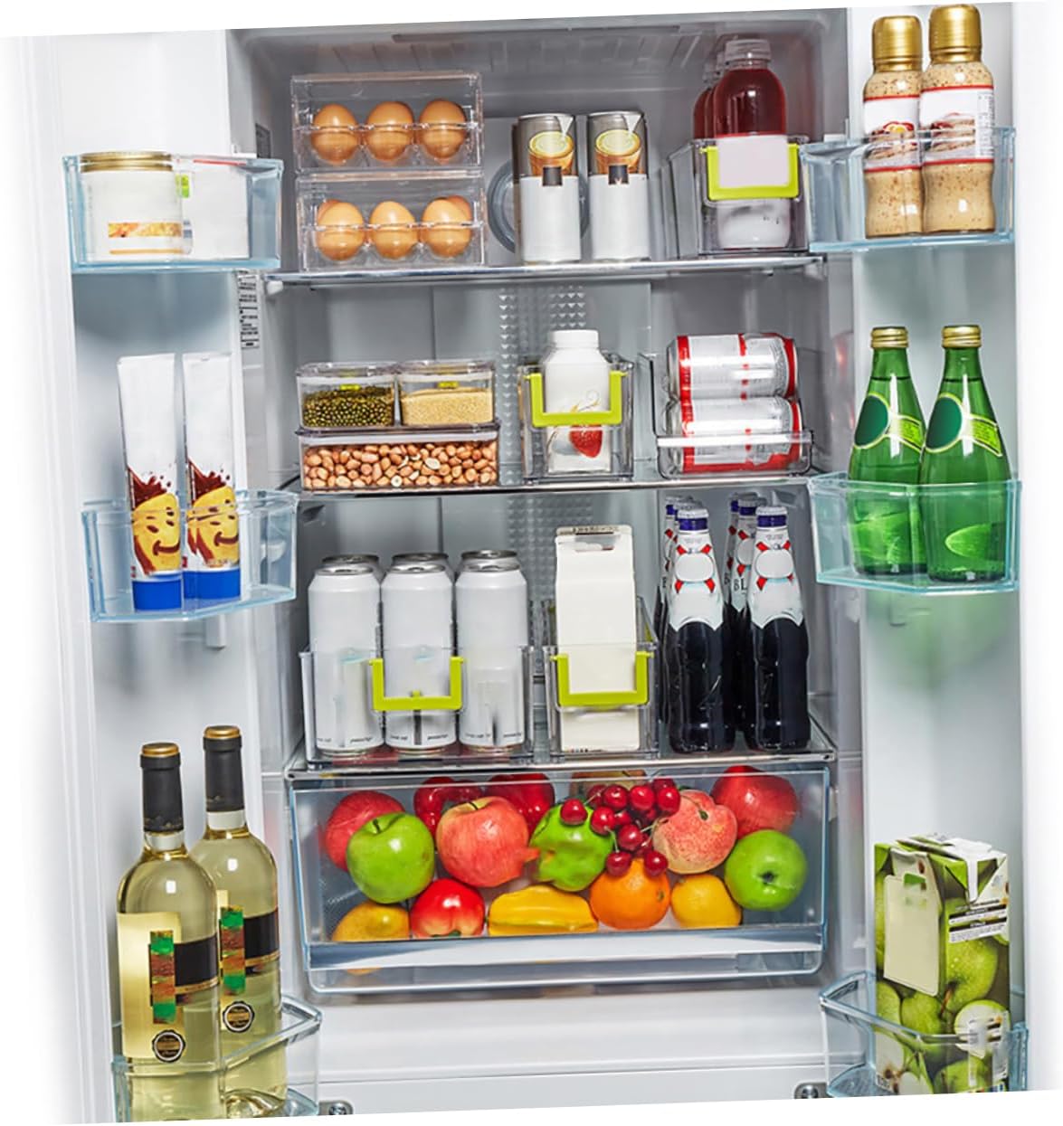 1pc Kitchen Fridge Drawer Storage Box Versatile Organizer for Fruits and Beverages Space-saving Design Material Kitchen Storage