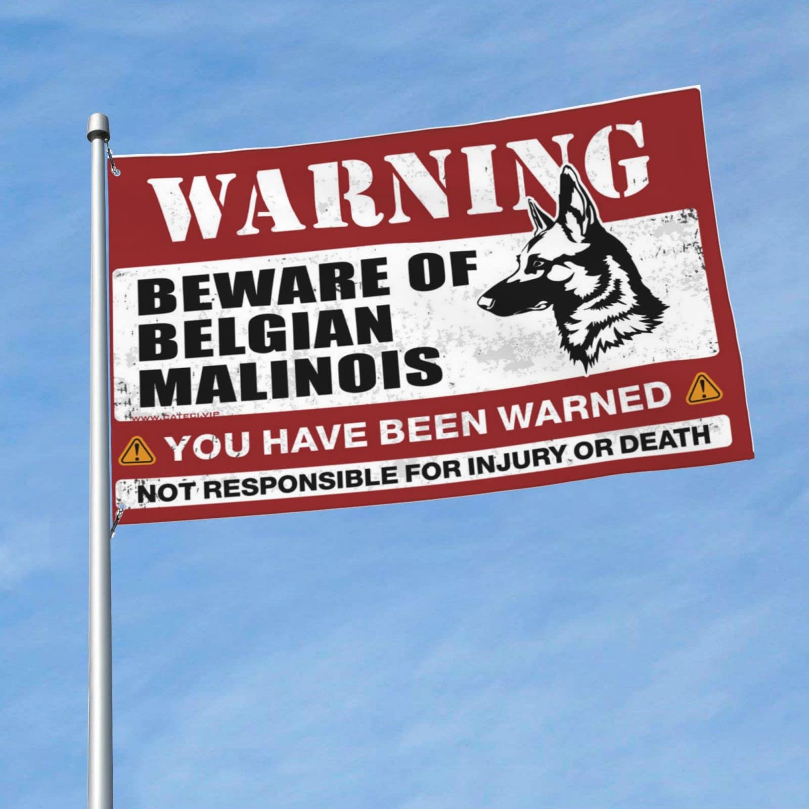 Drapeau Belge Malinois 152x244 cm pour déco garage et man cave