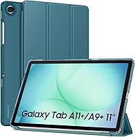Vista 32 de MoKo Funda para Galaxy Tab A9+/A9 Plus de 11 pulgadas 2023, Funda Protectora Inteligente Delgada con Soporte y Carcasa Trasera Translúcida de PC