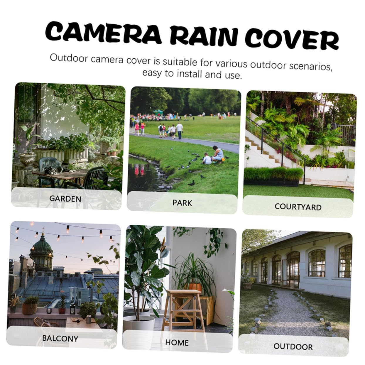 2stücke Regenschutz Kamera Für Außenbereich Wetterfeste Kameraabdeckung Mit Sonnenschutz Kamera-schutzdach Für Outdoor Kameras Installieren