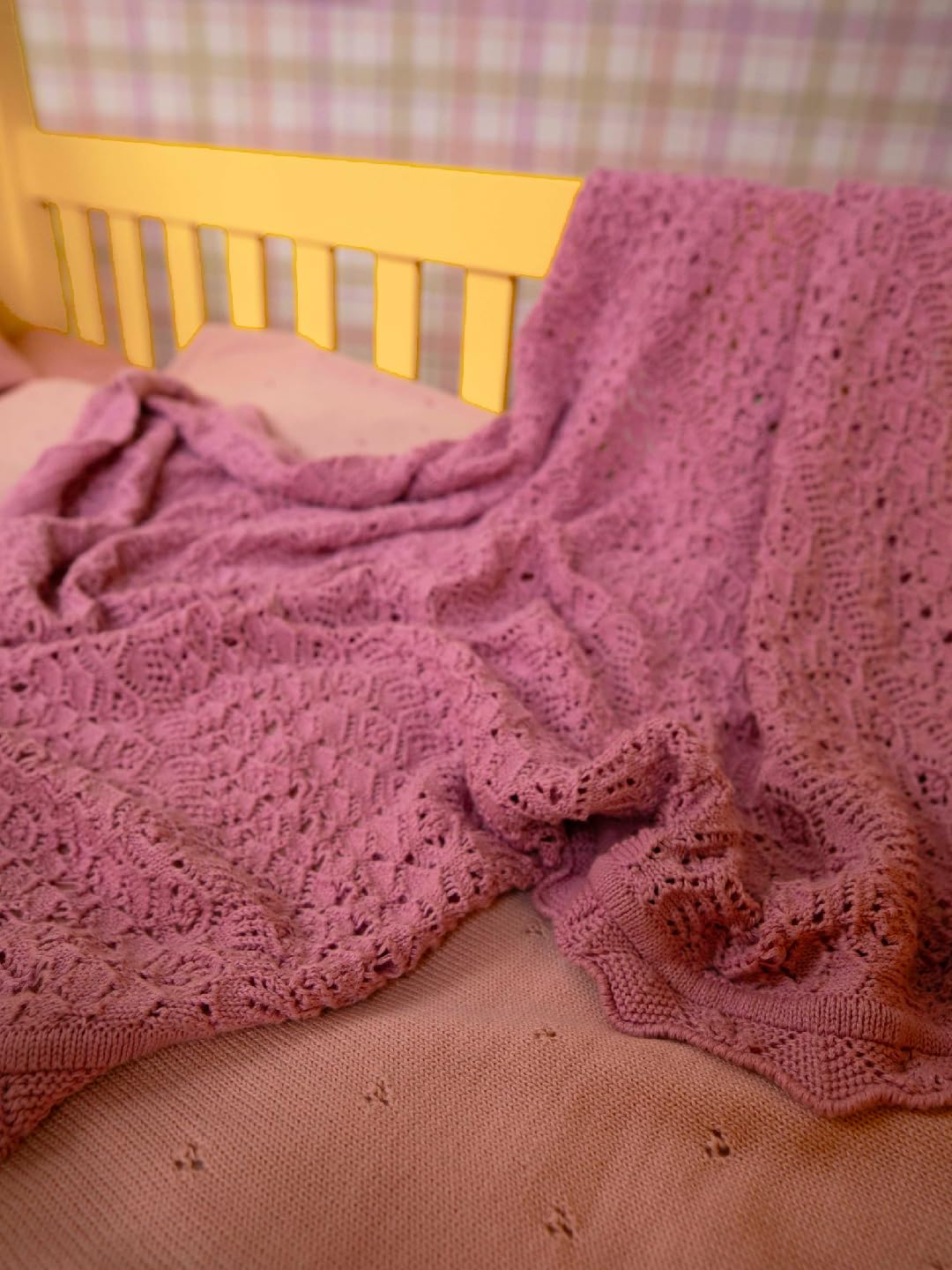 THE BABY TRUNK Blushing Peony Baby Organic Cotton Blanket | Pink | Soft, Lightweight & Hypoallergenic | Gentle On Sensitive Skin | Breathable All-Season Bedding Infants & Kids 1