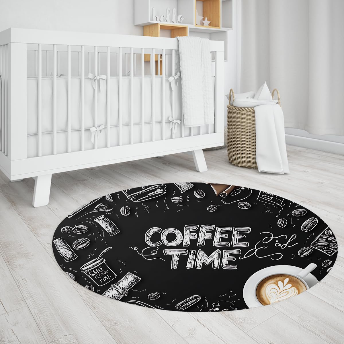 Kaffeekreis-Teppich 200cm Runde Innentürmatte