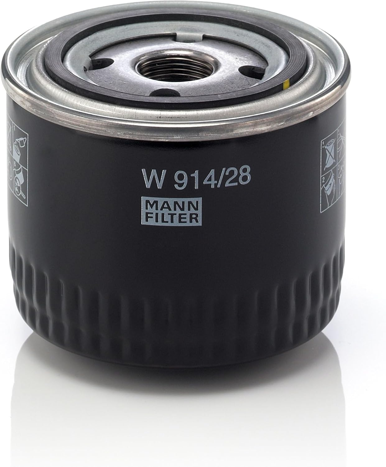 MANN-FILTER Original, Oil Filter, Shielded, W 914/28, For Fiat Ducato and Citroen Jumper Models