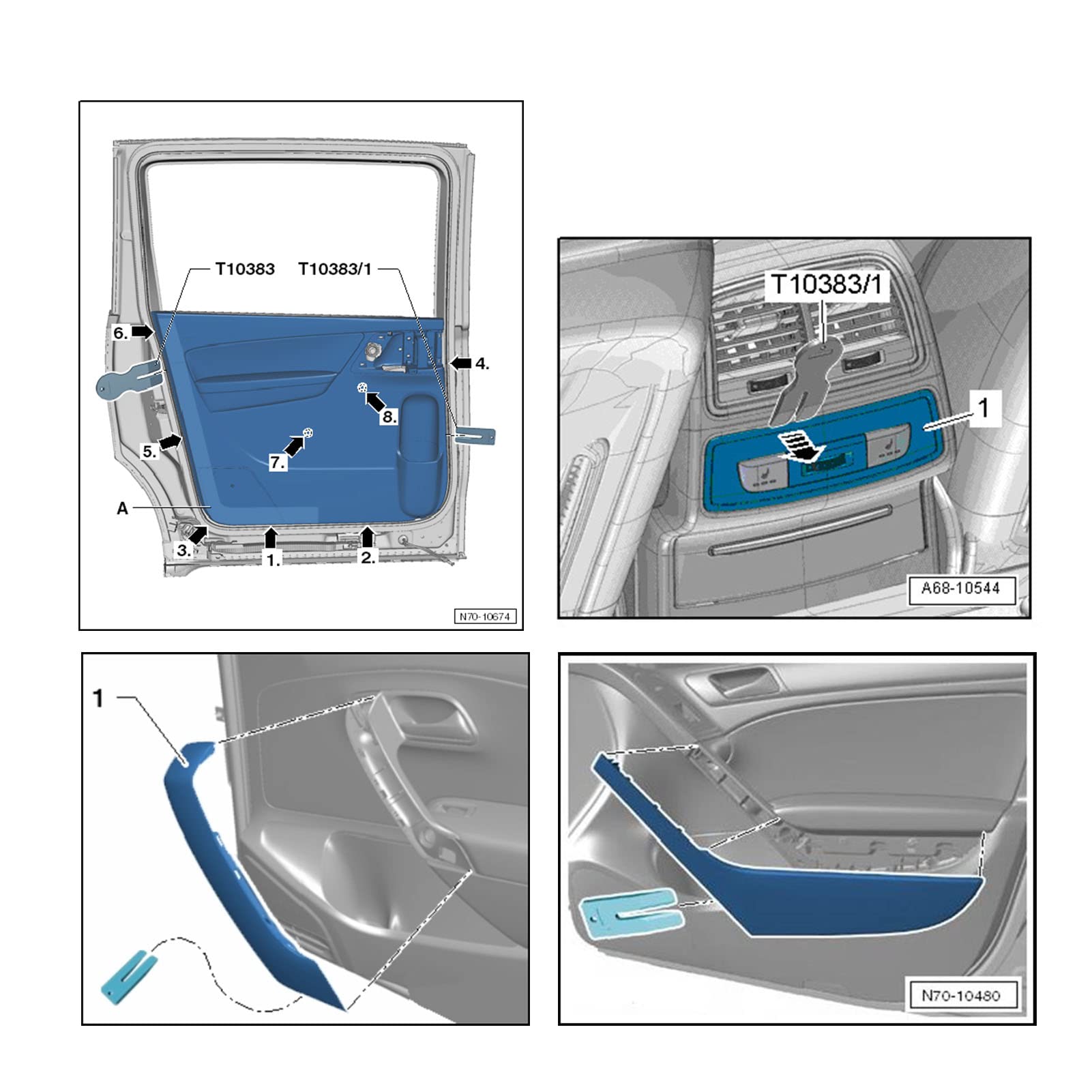 T10383, Odporne na zużycie wykończenie drzwi Klin Panel Clip Tool Stabilny 3 szt. do Auto,narzędzia ręczne