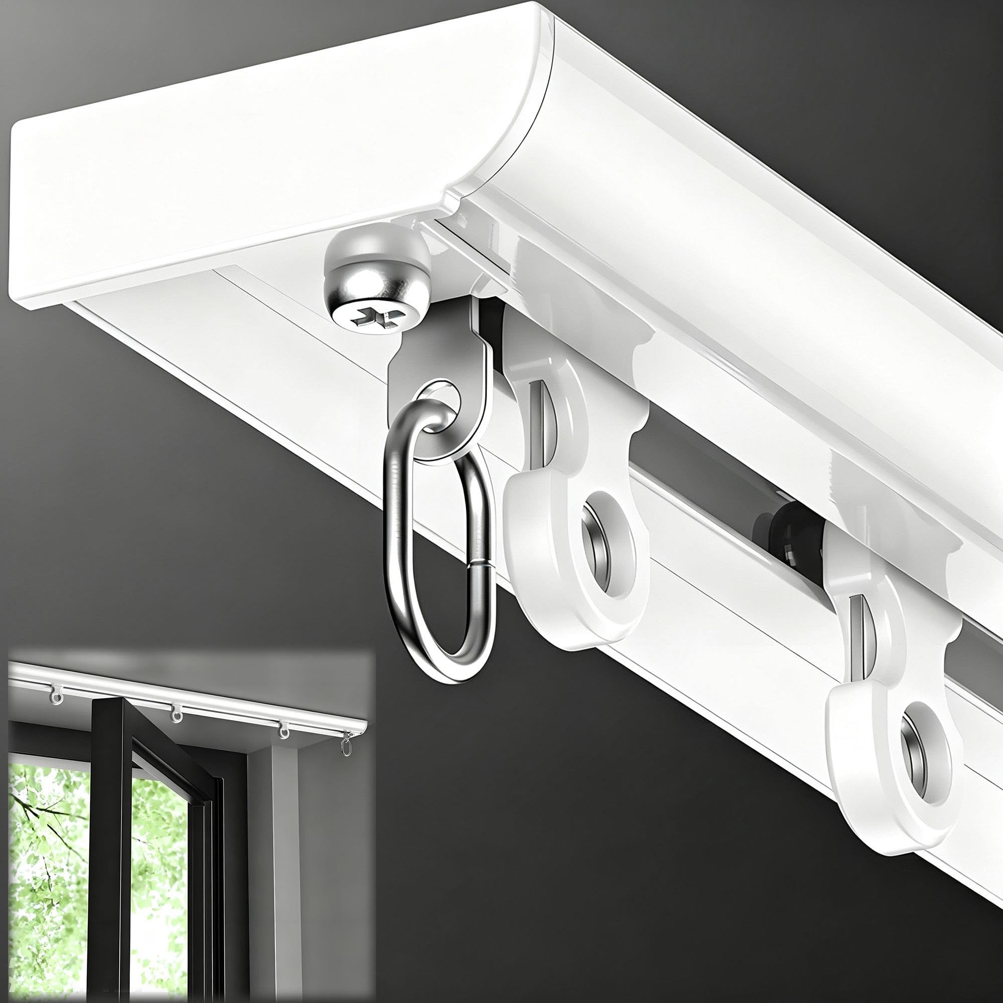 Rail De Rideau Plafond Rail Pour Rideaux Tringle À Rideau En Aluminium
