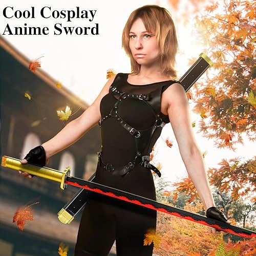 Miniatura 5 de Demon Slayer - Juego de construcción de espadas para niños, espadas de anime cosplay de 39 pulgadas con soporte, juguete Katana, regalo para adultos