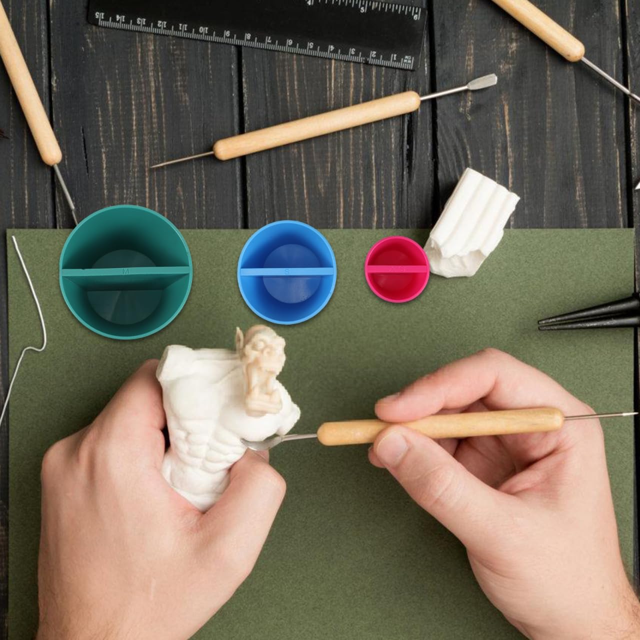 3Pcs Pottery Rim Cone Tools 3.74In Plastic Molds for Ceramic Mug Vase Shaping DIY Craft Supplies with Precise Edges for Artists