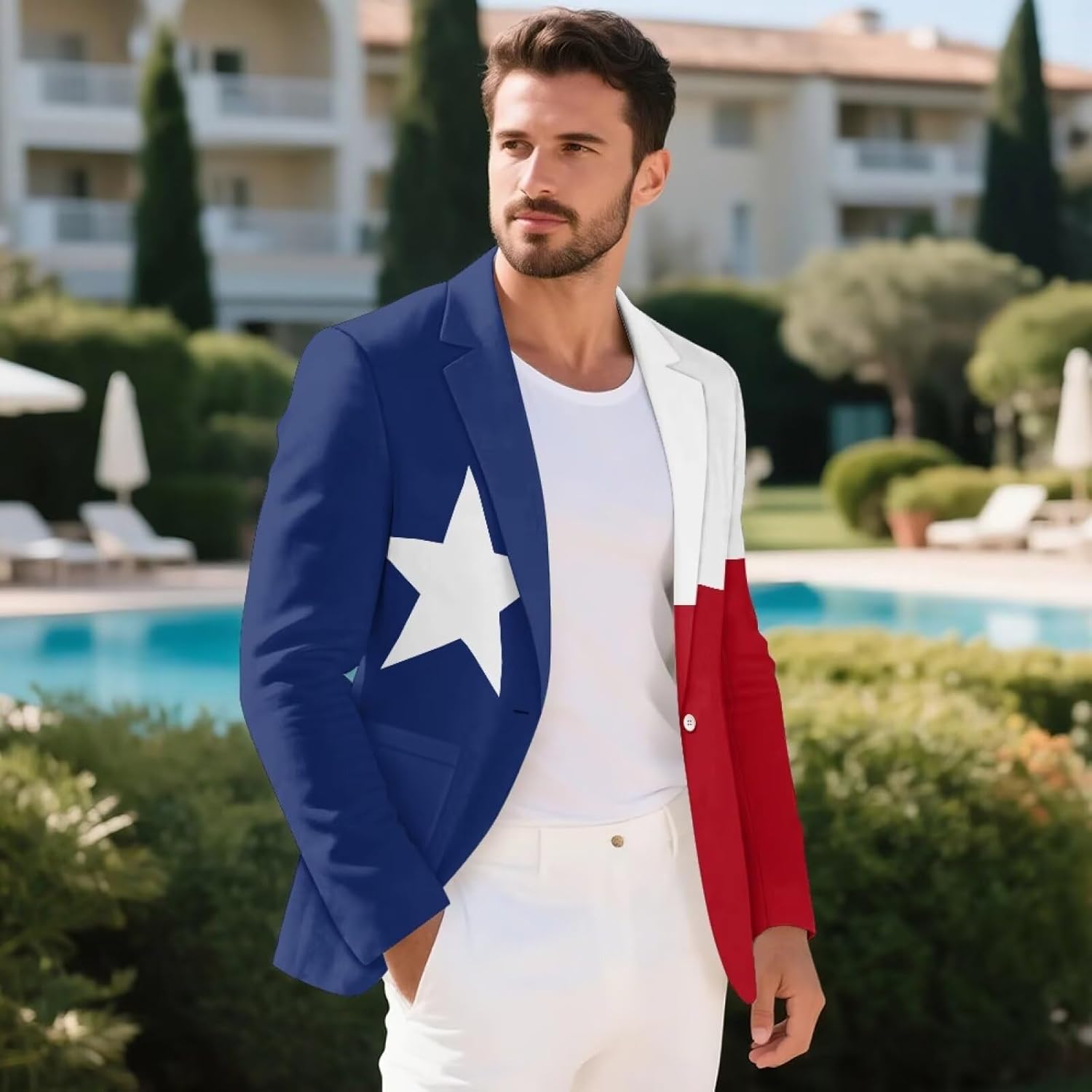 Men's Casual Blazers One Button Party Banquet Suits Breathable Inner Layer Wrinkle-Resistant Jacket Size S-5XL