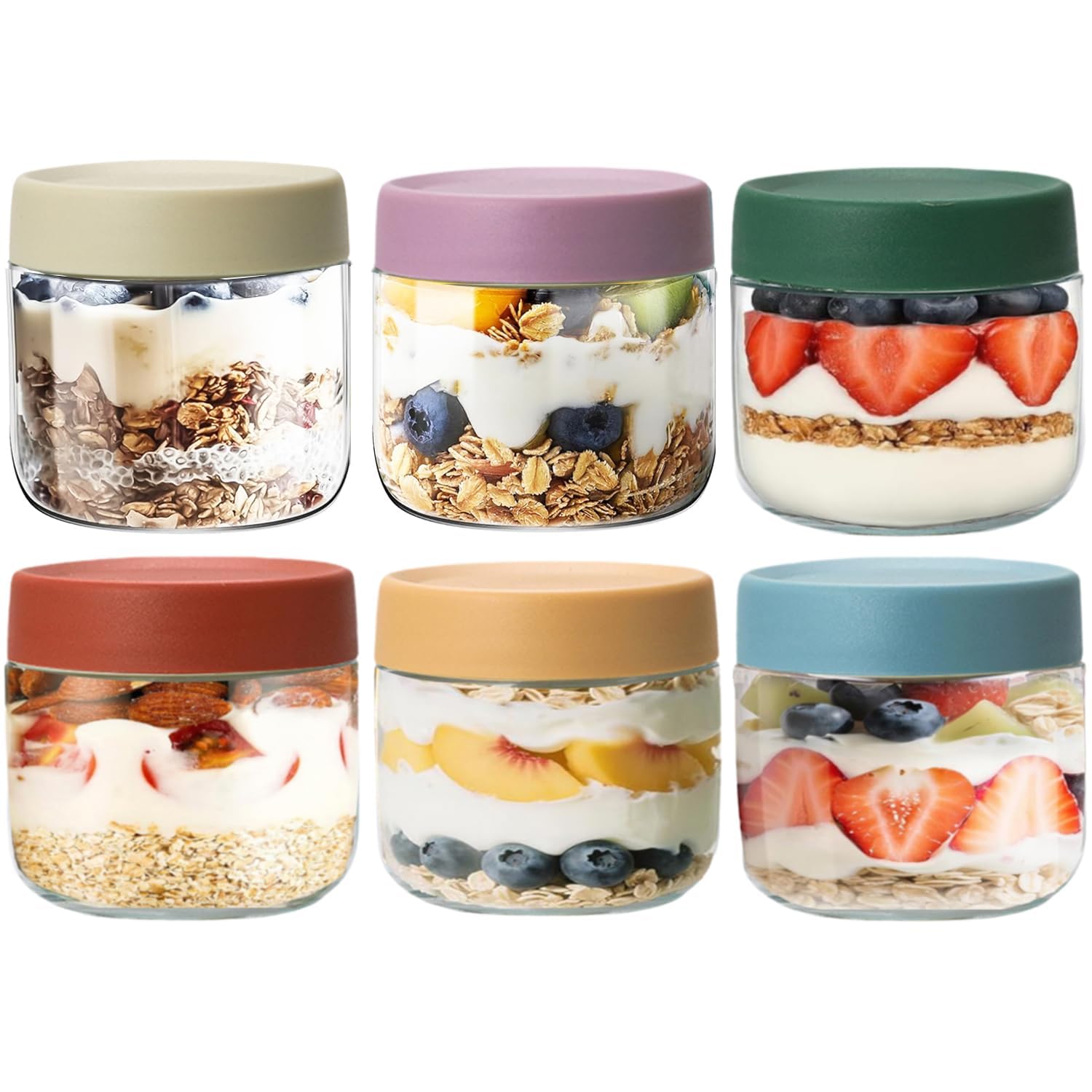 Pot overnight oats réutilisable pour organiser vos salades de la semaine et repas nomades