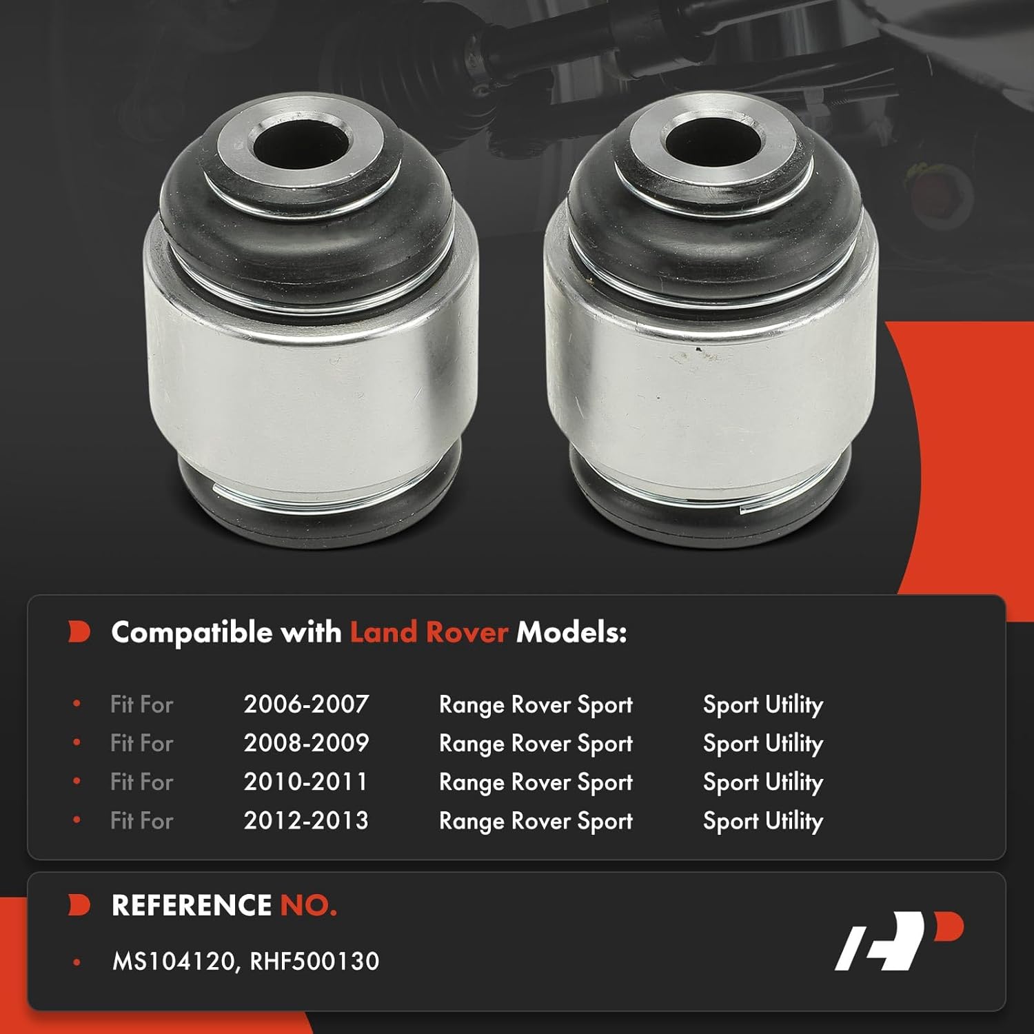 A-Premium 2 x Rear Upper Rearward Control Arm Bushing Kit, Compatible with Land Rover Range Rover Sport 2006-2013