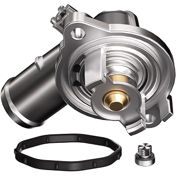 Upgraded Aluminum Engine Coolant Thermostat Housing Assembly - Compatible with Dodge Durango 2011-2015, Jeep Grand Cherokee 2011-2015, Wrangler 2012-2017, V6 3.6L, Replace 902-852 5184651AH