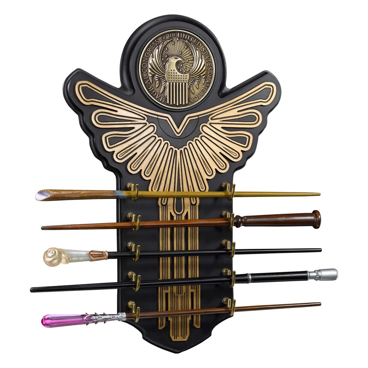 The Noble Collection NN5068 Fantastic Beasts and Where to Find Set of 5 Chopsticks and Display Stand, Multicoloured, One Size