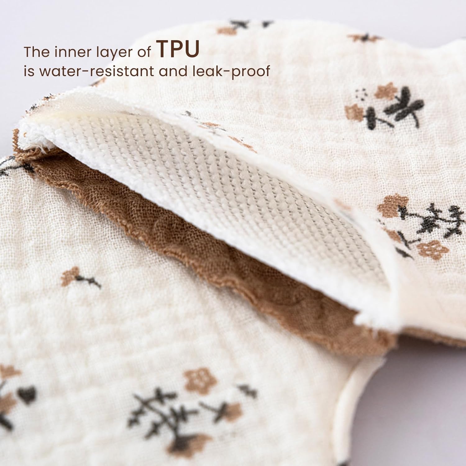 Baby Bibs Muslin Bibs 8 Pack for Drooling and Teething for Unisex Girls Boys - Image 3