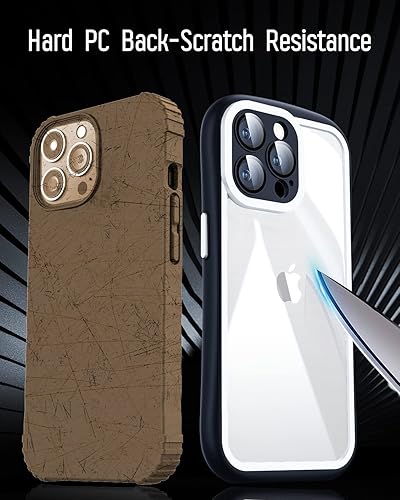 Miniatura 7 de KEVKEEK Funda compatible con iPhone 12 Pro Max, funda transparente, antiamarillamiento protección militar contra caídas esquinas que absorben los