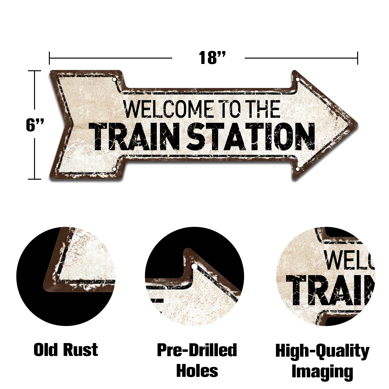 Train Sign Writing Vintage Train Sign
