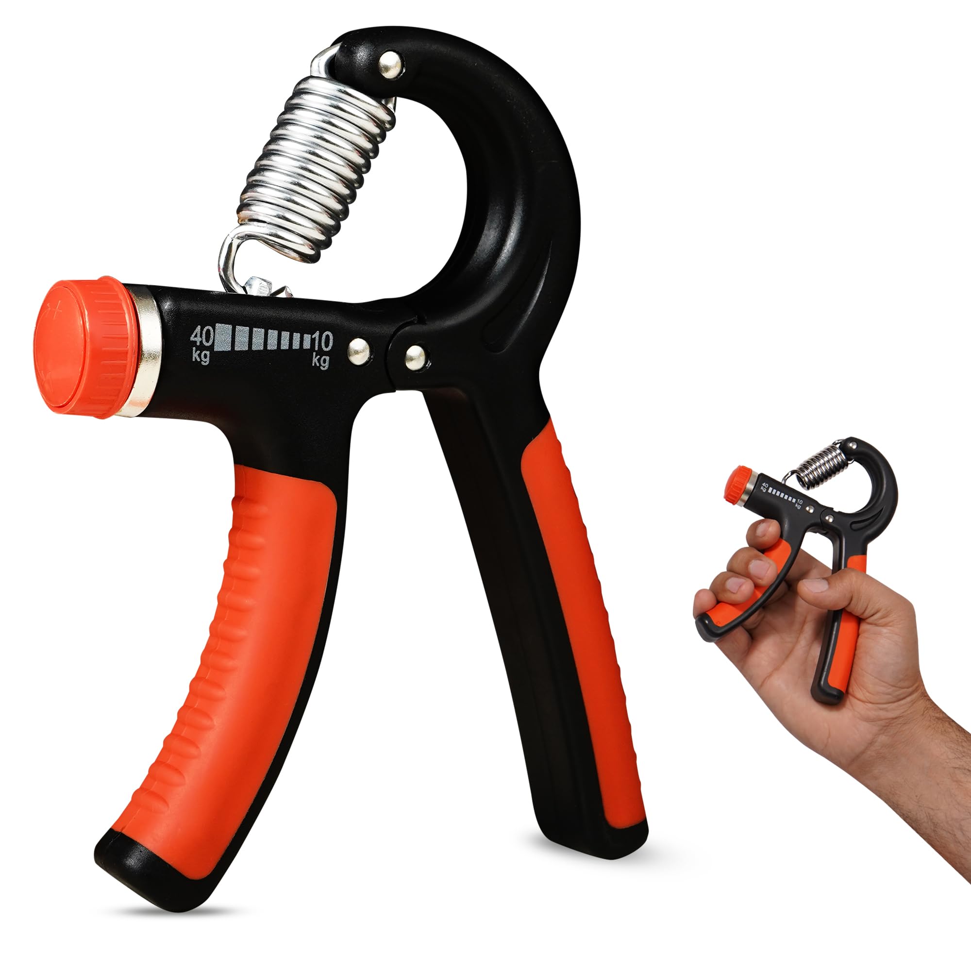 MANOGYAM Hand Gripper for Home & Gym Workout Hand Exercise Equipment Hand Grip Strengthener for Men & Women Power Gripper 10-40Kg (Orange) (B082M3J957) Amazon Price History, Amazon Price Tracker
