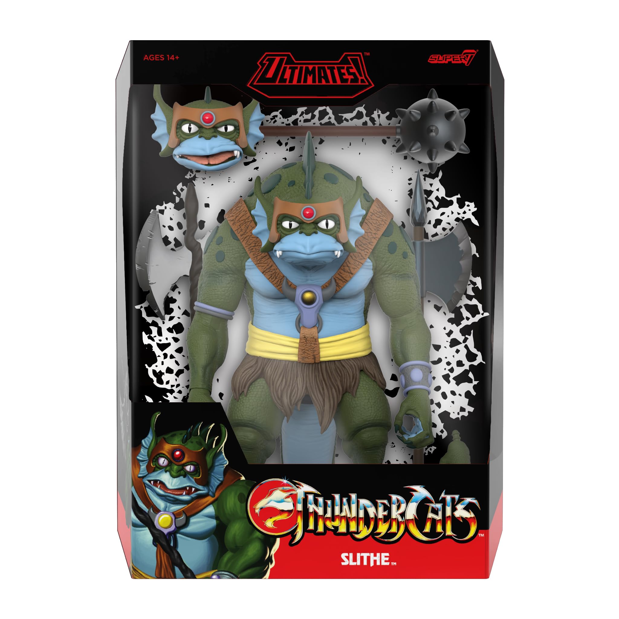 Super7 ULTIMATES! Thundercats Slithe – Figurine Thundercats 17,8 cm avec Accessoires – Objets de Collection Classiques et Jouets rétro