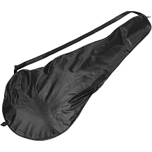 Tennis Racket Storage Bag with Single Shoulder Strap, Black Oxford Cloth