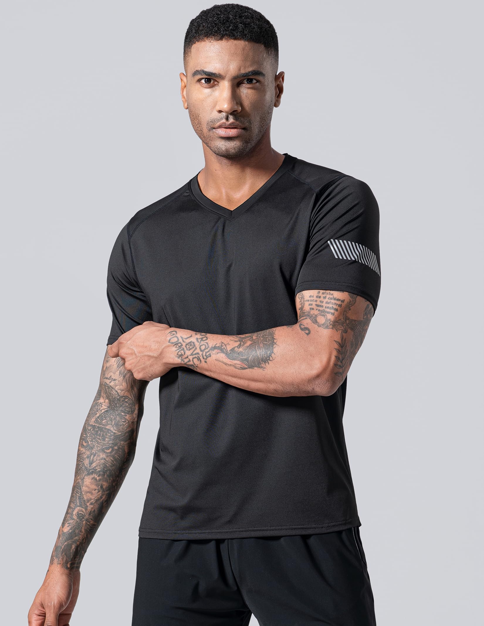 Liberty Pro Herren Dry Fit V Neck Short Sleeve T Shirts T-Shirt