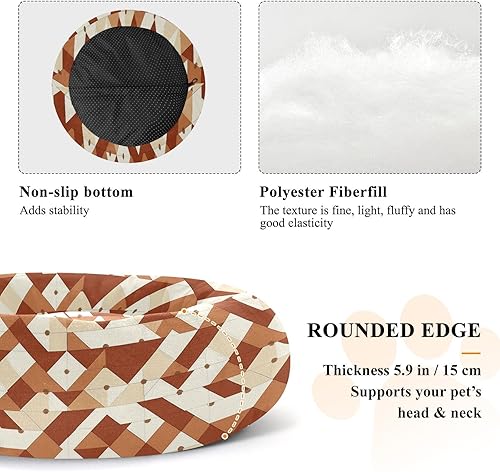 Miniatura 5 de Rhomboid White Terracotta Anxiety Relief Pet Dog Beds fluffier Dog Pillow Bed for Extra Small Size Pets Supplies Camas para mascotas Grandes