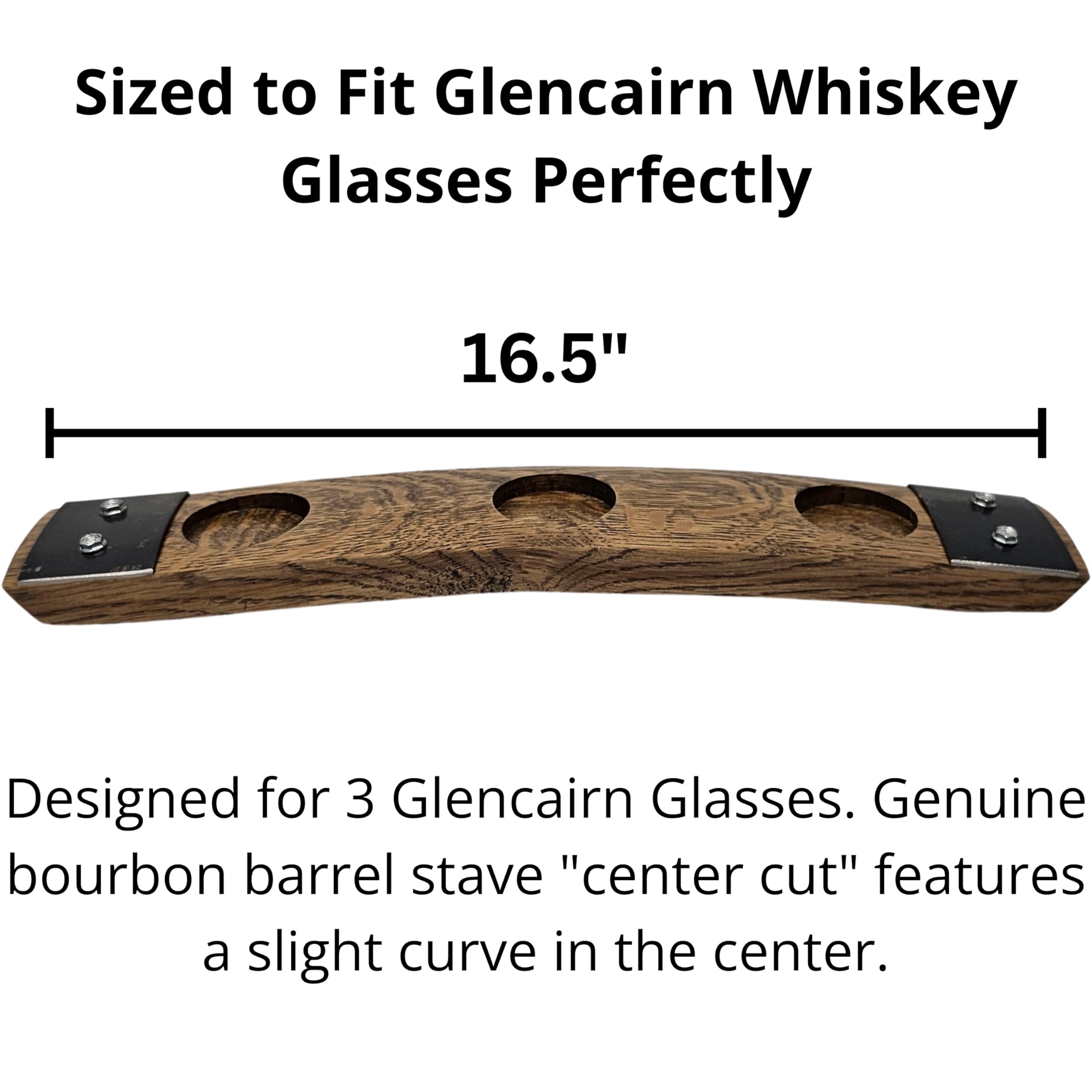 Whiskey Flight Set Aus Bourbon-Fassholz – Mit 5 Glencairn Gläsern, Servierbrett In Walnuss