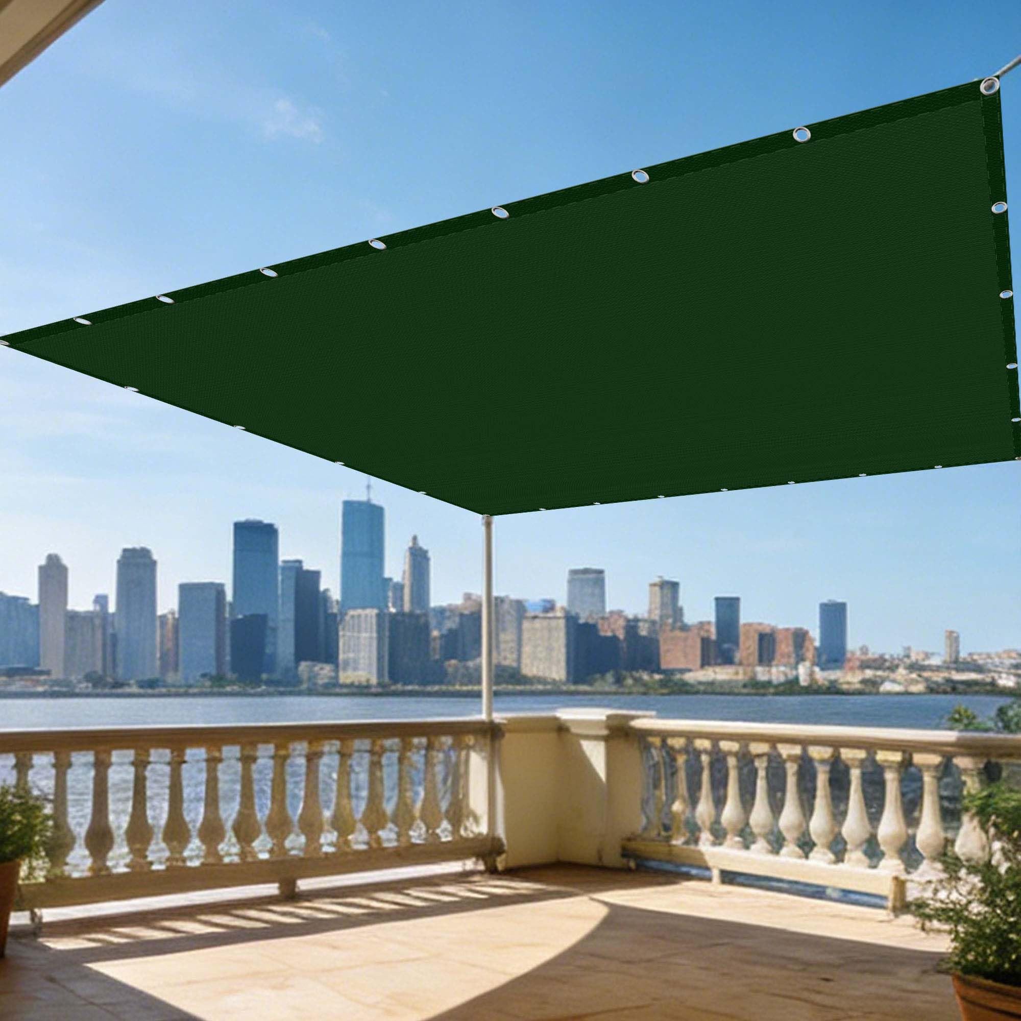 Voile ombrage anti-UV et vent 130x400 cm pour terrasse et jardin