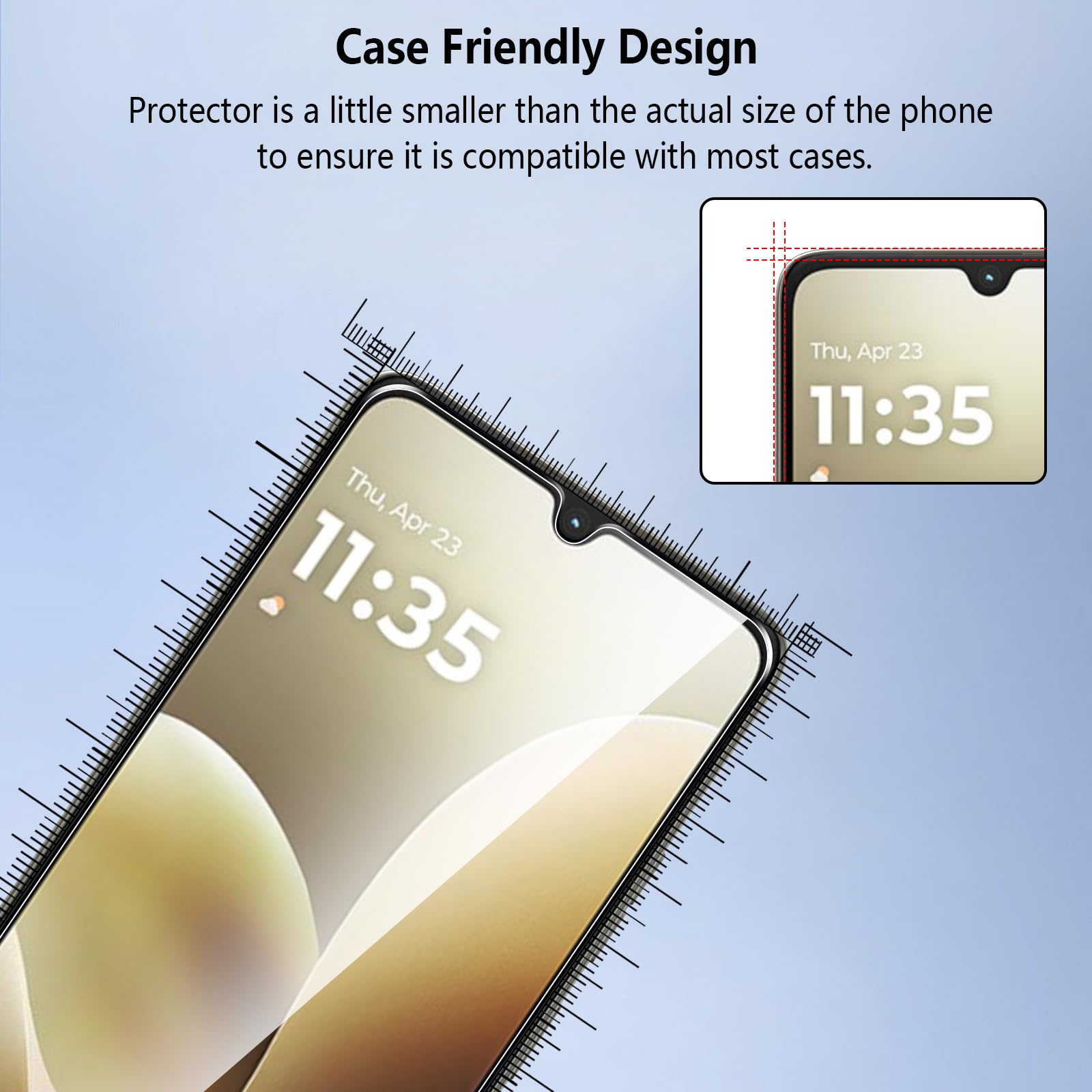 Pollachi [3 Pezzi Vetro Temperato per Motorola Moto G06/G06 Power,Durezza 9H Anti Graffio,Anti-Impronte Senza Bolle,Pellicola Protettiva per Motorola Moto G06/G06 Power