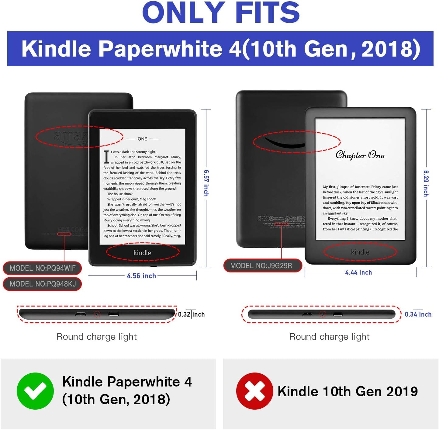 Ayotu Water-Safe Case for Kindle Paperwhite 2018 - PU Leather Smart Cover with Auto Wake/Sleep - Fits Amazon All Kindle Paperwhite Leather Cover (10th Generation-2018)，K10 The Starry Night Rhone