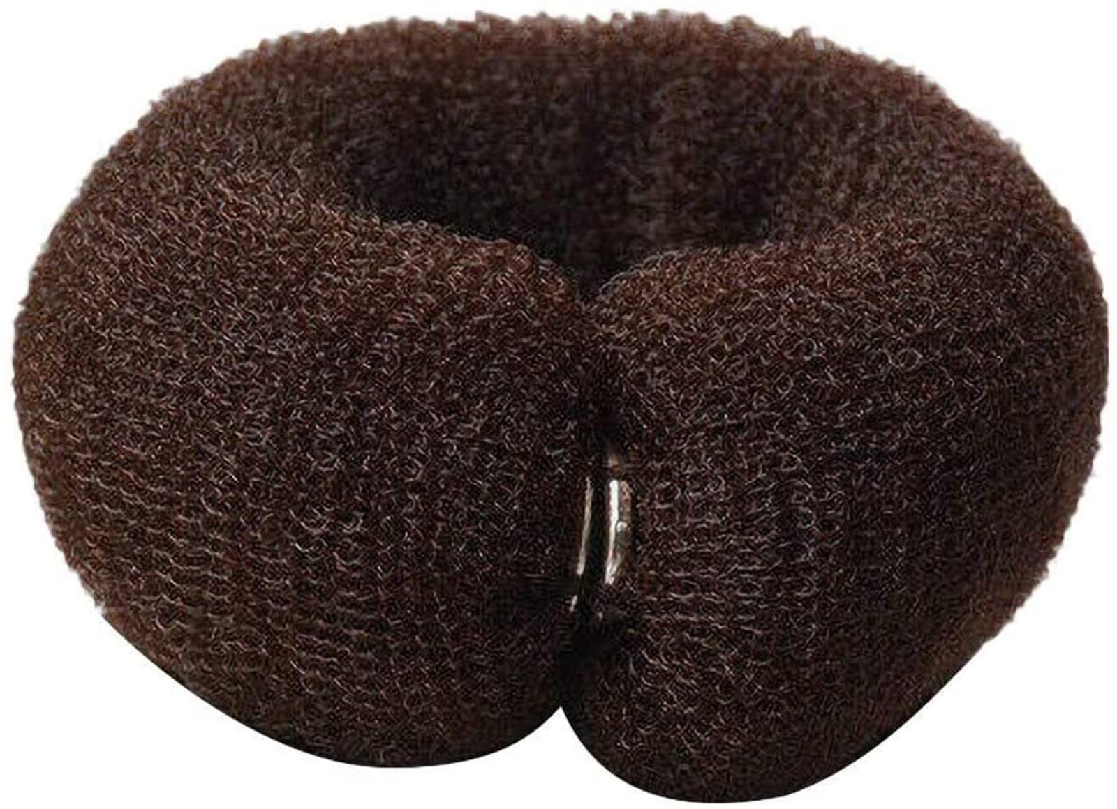 Magic Roll Tool Hair Ring, DIY Hair Foam Ring Shaper Snap, Magic Roll Tool Hair Ring, Hair Donut Bun Hair Accessories, Hair Roller Twist Ring Former Shaper for Woman & Girls (Brown)