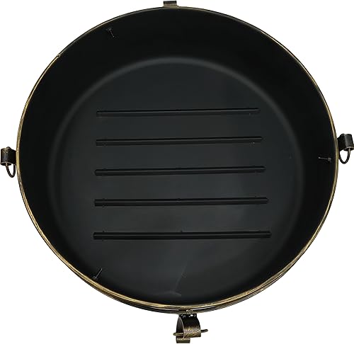 Miniatura 8 de Recipiente para fogatas de acero con pantalla parachispas de Sunnydaze, Negro