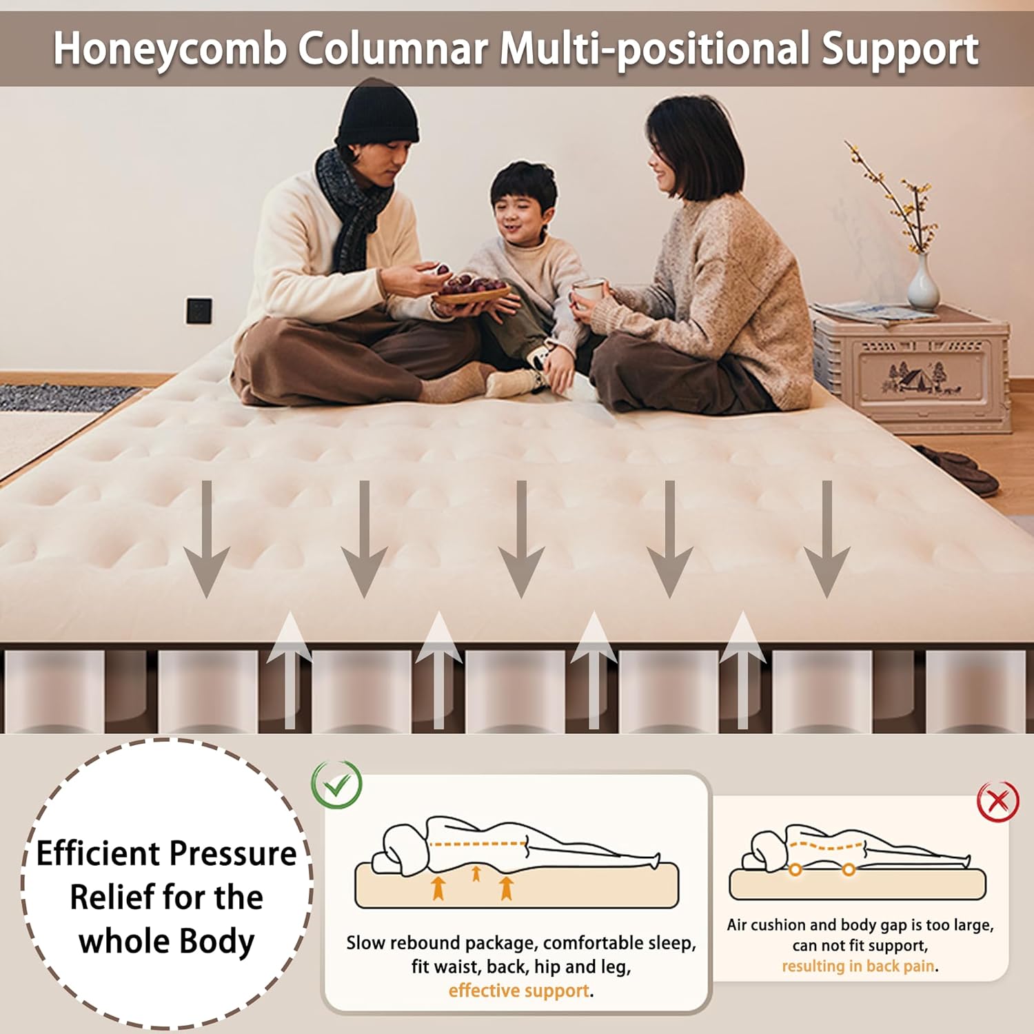 Naturehike 1/2/3 Person Self-Inflating Camping Air Mattresses, 9.8'' Thick-Portable Lightweight Unmute-Sleeping Mat with Upgrade Built-in Inflation Pump for Adults Indoor Outdoor Tent Picnic (Single)