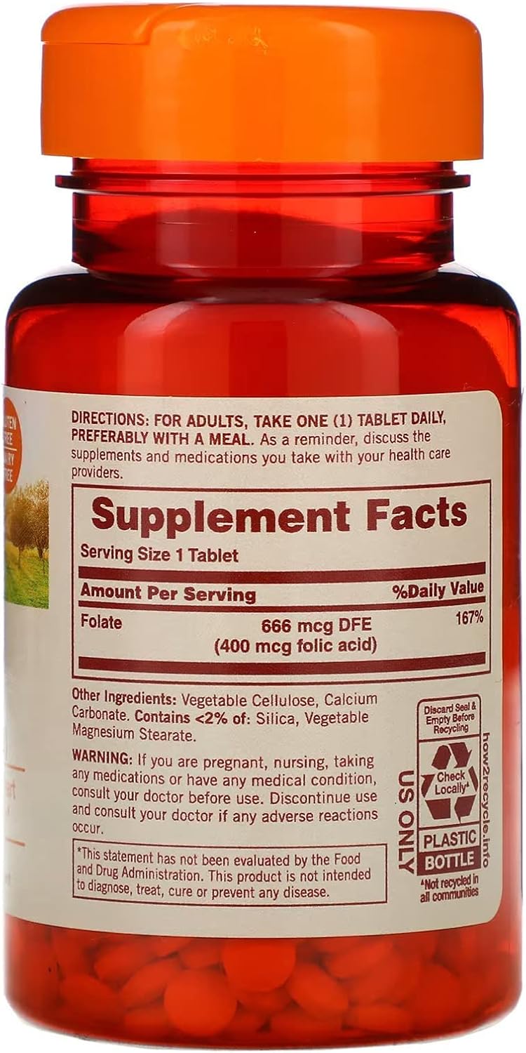 Sundown Folic Acid 400 Mcg, Tablet,350 Count