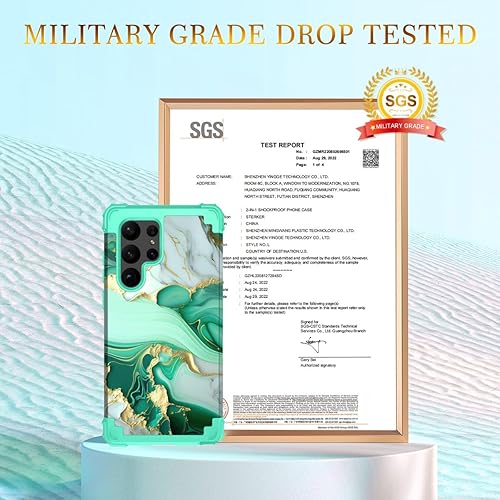 Miniatura 2 de Hocase Para Galaxy S23 Ultra Caso, A Prueba De Golpes De Plástico Duro+Goma De Silicona Suave Carcasa Protectora Híbrida De Doble Capa Para Samsung