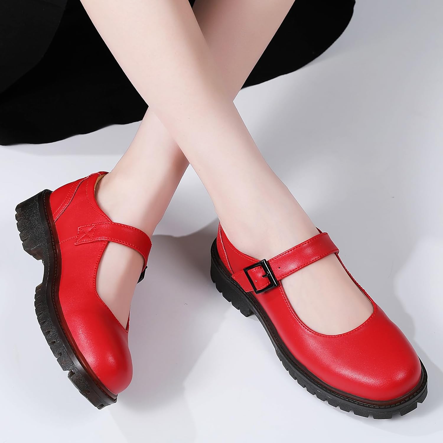 XMM Mary Jane Shoes Women Flat Mary Janes for Womens Comfort Dressy Casual School Cute Non-Slip Work Shoes - Image 3