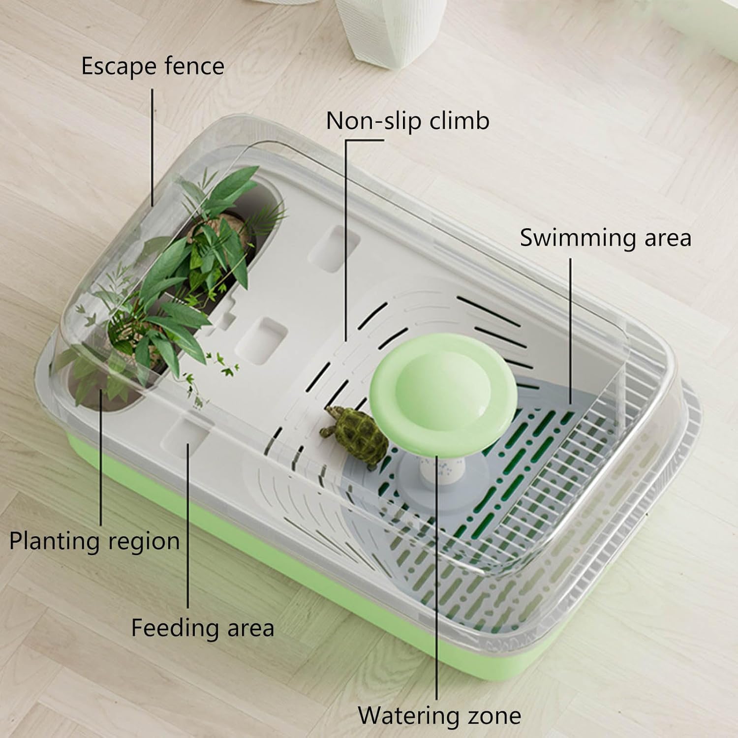 Separable Small Turtles Tanks Escapeproof Turtles Terrariums Terrapins Habitats Box Reptiles Tortoise Habitat Accessories