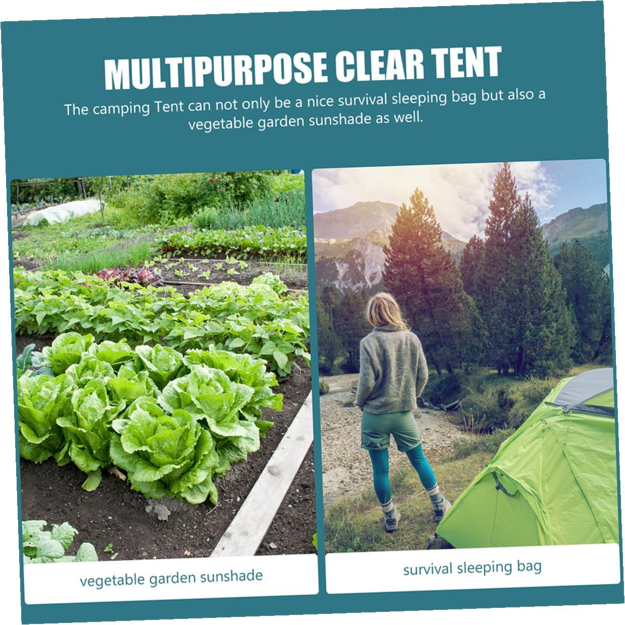 PVC Camping Tarp for Tent and Plants, Heavy Duty Outdoor Protective Cover, All-Season Use, Not Easy to Deform, for Small Pools and Terraces Random Color