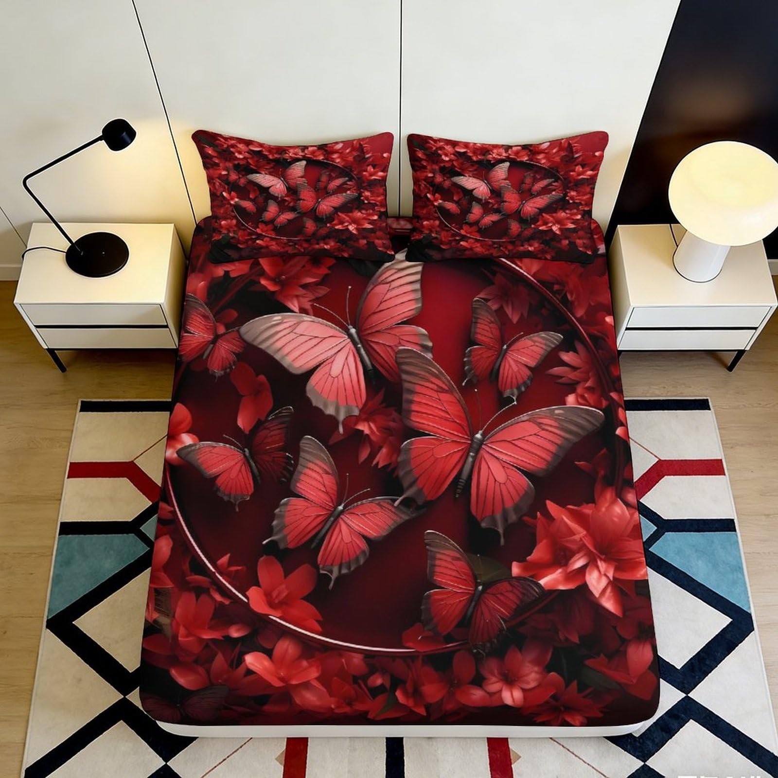 3D Printed Hedgehog Design Fitted Sheet Microfiber Deep Pocket Bedroom Bedding Forest Style Mattress Fitted Cover Non-Slip Washable for Adults Teens 160x200x25cm