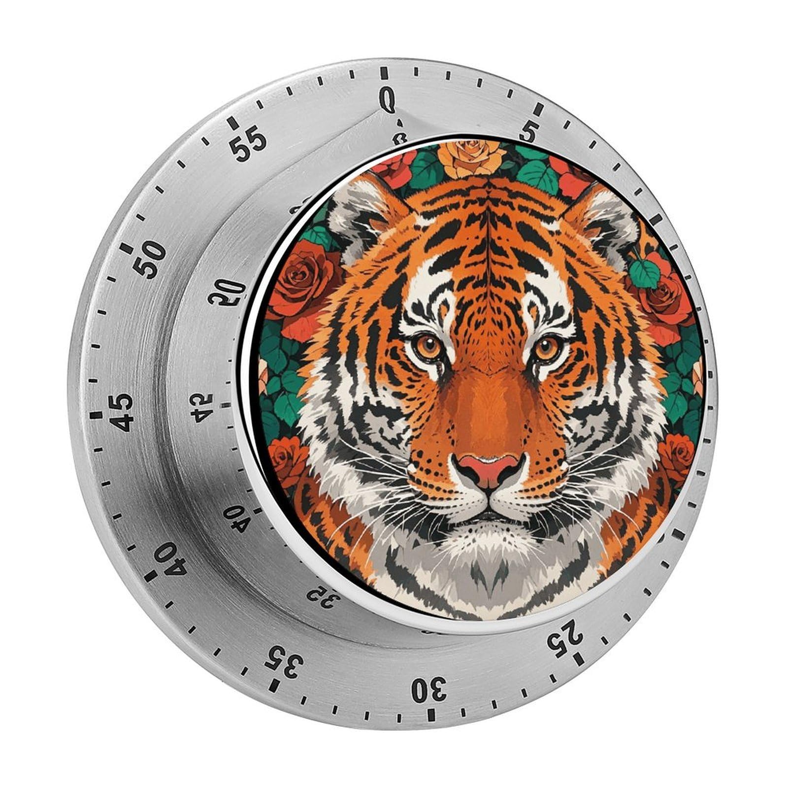 Tiger Kitchen Timers Magnetic Back Manual Countdown Timers for Classroom Home Gym Tanning
