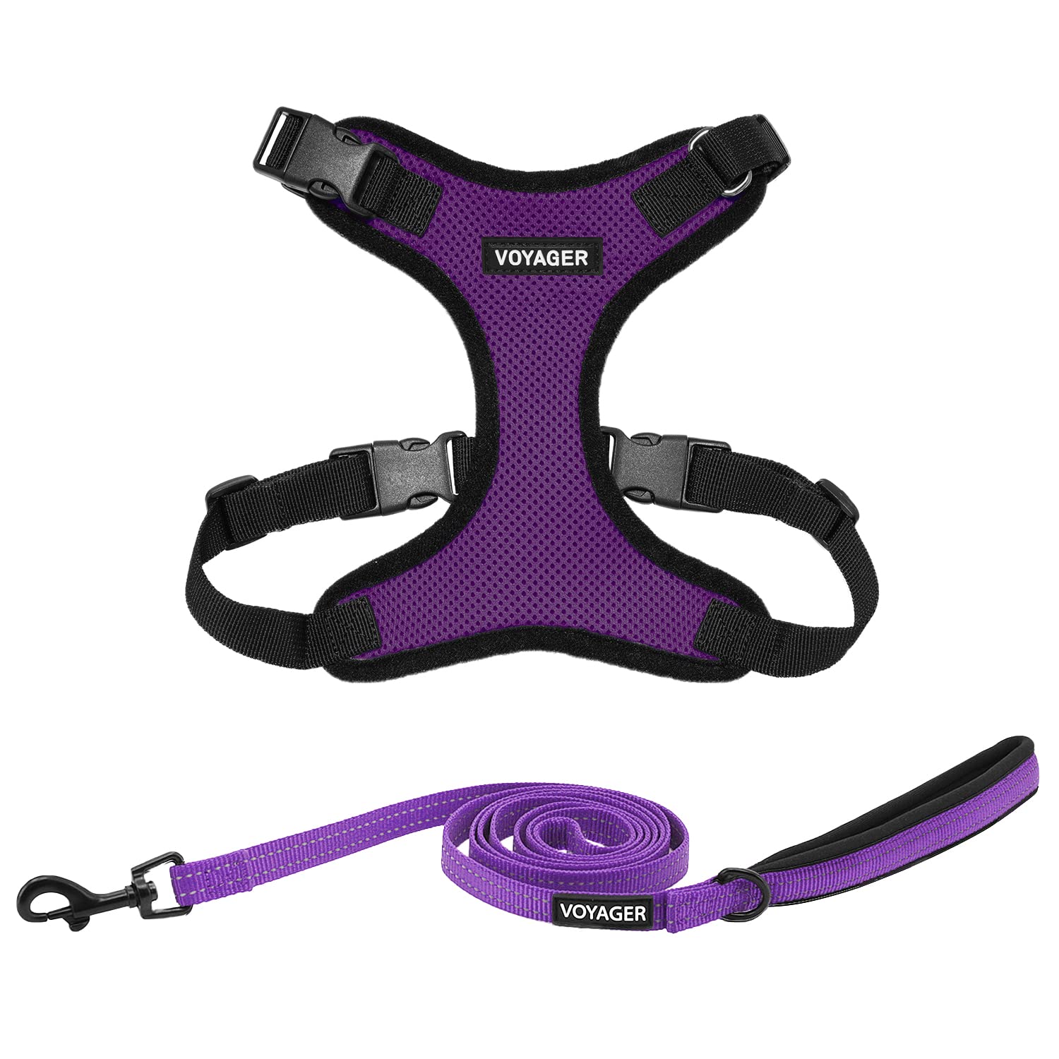 Voyager Escape Proof Cat Harness and Leash Set with Reflective Stitching, Neoprene Handle 5ft - Supports Small, Medium and Large Cats, Kittens for Walking by Best Pet Supplies - Royal Blue, S — view 88