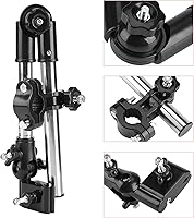 Vista 3 de Soporte de montaje para paraguas ajustable de 360° para bicicleta, soporte de montaje elástico, cochecito de bebé, sillas de ruedas, andador